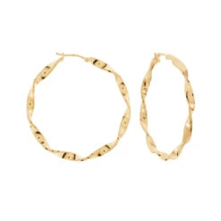 Créoles Lenna Torsadée Plaqué Or Jaune