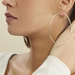 Créoles Ada Lisse Plaqué Or Jaune -Histoire d'Or FQOFJW0298 model0