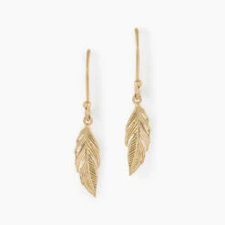 Boucles D'oreilles Pendantes Hanae Plaqué Or Jaune