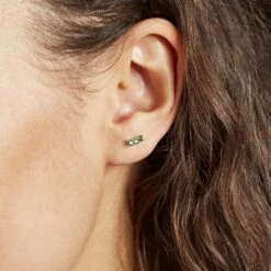 Boucles D'oreilles Puces Plaqué Or Jaune Alodia Spnielles -Histoire d'Or FQOFJXV109 model1