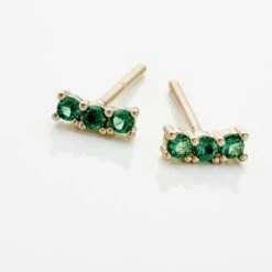 Boucles D'oreilles Puces Plaqué Or Jaune Alodia Spnielles -Histoire d'Or FQOFJXV109 view2