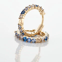 Créoles Zoelia Rondes Plaqué Or Jaune Pièrres De Synthèse -Histoire d'Or FQOFJZB110 view2