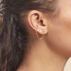 Bijou D'oreille Plaqué Or Marcion Oxydes De Zirconium -Histoire d'Or FQOFJZW537 model0