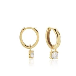 Créoles Plaqué Or Priscillien Pampilles Oxydes De Zirconium