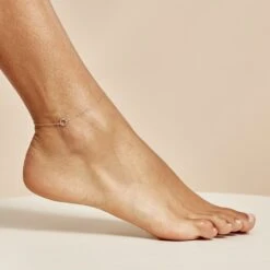 Chaîne De Cheville Aku Plaqué Or Doré Oxyde De Zirconium Blanc -Histoire d'Or FQZFJZW011 model0