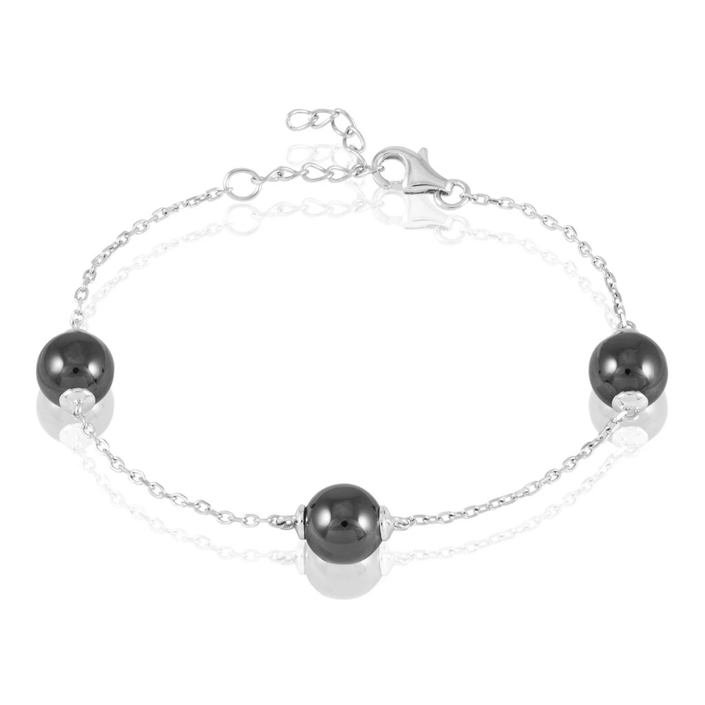 Bracelet Argent Blanc Céramique 1 Bracelet Argent Blanc Céramique