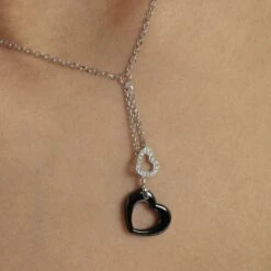 Collier Anissa Argent Blanc Céramique Et Oxyde De Zirconium -Histoire d'Or MACFBZW08T model0