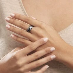 Bague Ceramique X Argent Blanc Oxyde De Zirconium Et Céramique -Histoire d'Or MADFBXN147 model1