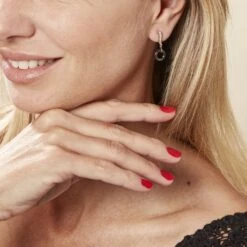 Boucles D'oreilles Pendantes Delphinia Argent Blanc Oxyde De Zirconium -Histoire d'Or MAOFBXN052 model0