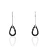 Boucles D'oreilles Pendantes Amaris Argent Blanc Céramique Et Oxyde