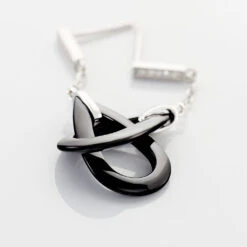 Boucles D'oreilles Pendantes Amaris Argent Blanc Céramique Et Oxyde -Histoire d'Or MAOFBXN057 view2