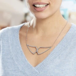 Collier Sautoir Adelind Acier Blanc -Histoire d'Or MICFBW0367 model0